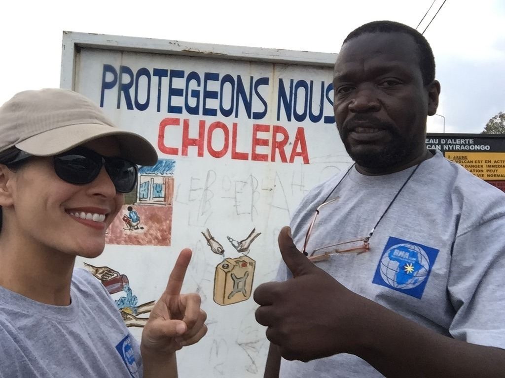 Working alongside a Rebuild Hope for Africa colleague in North Kivu.